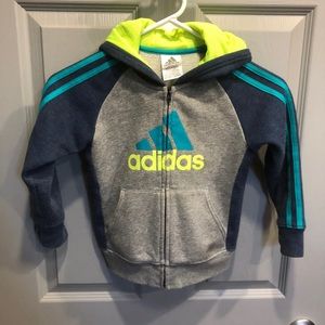 Adidas Boys Zip Hoodie - Size 4